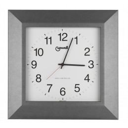 orologio con cassa in legnorifinita con una verniciaturaopaca.colore grigiodim.  cm 40x40