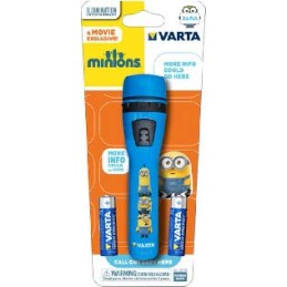 minions flashlight 2aatorcia per bambiniinvolucro robusto in plastica abs resistente1x 5mm led con lente di ingrandimento per fo