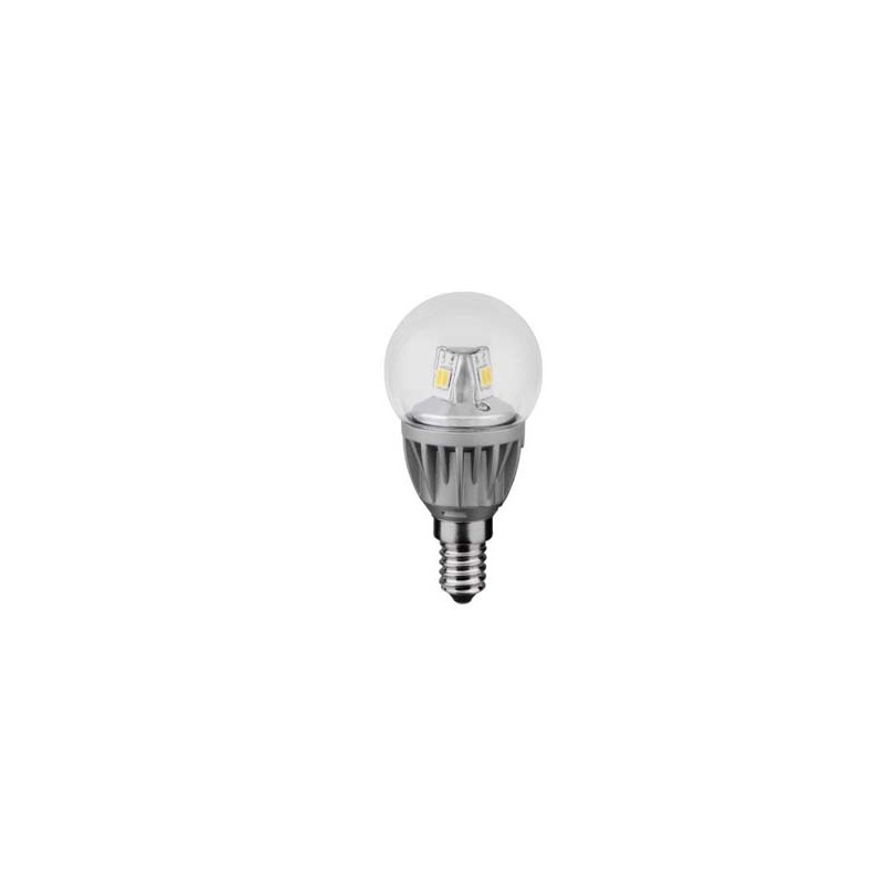 lampada led 5w e14 sferetta  4200k bianco trasparente lightx