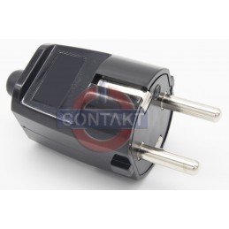 spina 2p+t 16 a 250 v~, standard tedesco, uscita cavo assiale, ne contakt