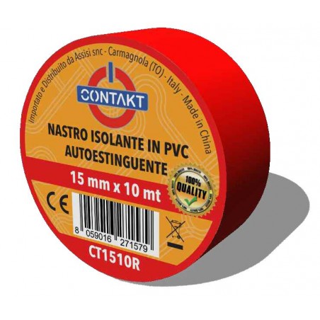 NASTRO ADESIVO ISOLANTE CONTAKT 19MMX25MT ROSSO