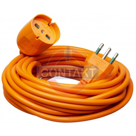 PROLUNGA GIARDINO SPINA 16A PRESA TRIVALENTE 3X1.5MM 20MT ARANCIO CONTAKT