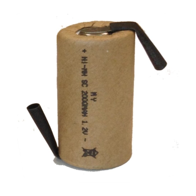 batterie ricaricabili ni-mhsub-c - 2000 mah - terminali a saldare