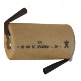 batterie ricaricabili ni-mhsub-c - 3500 mah- terminali a saldare