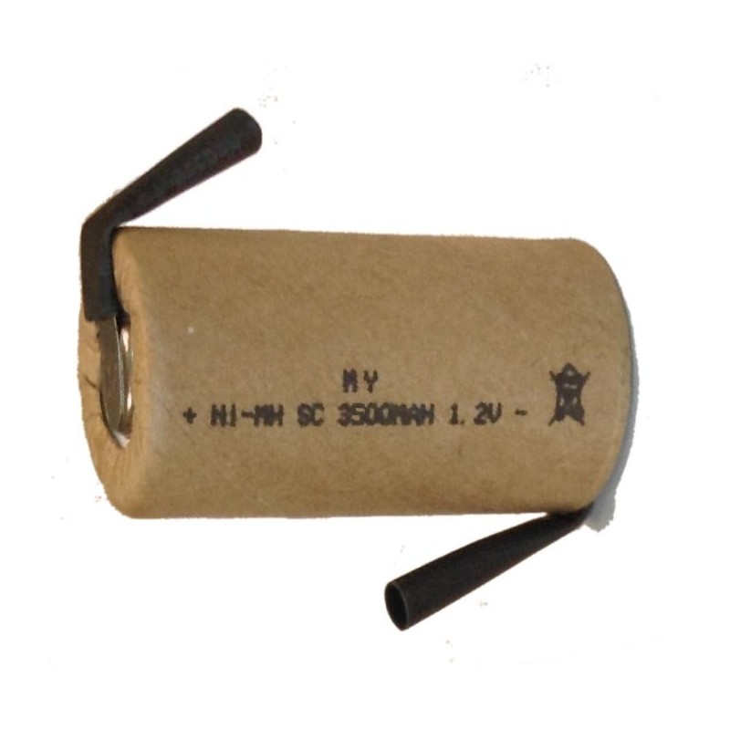batterie ricaricabili ni-mhsub-c - 3500 mah- terminali a saldare