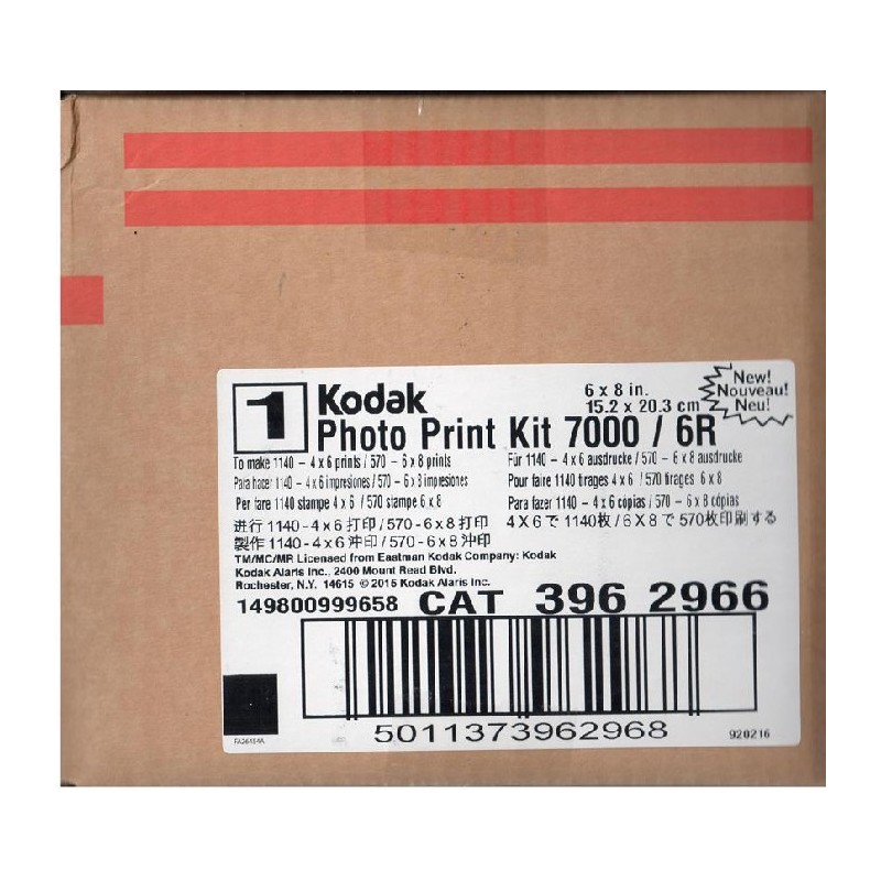 thermal media  apex 7000 print kit 6r  10x15 /15x20  1140 ) bobina kodak