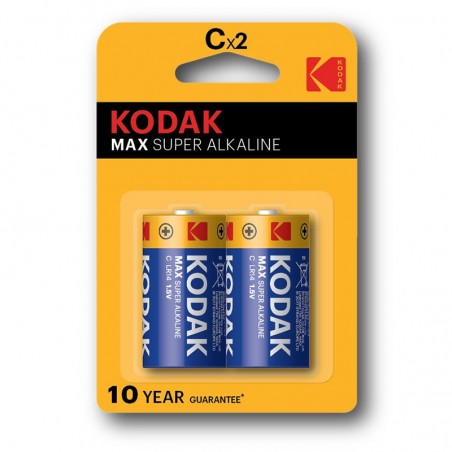 PILE KODAK ALKALINE MAX MEZZA TORCIA C BL. 2 KMAX1400