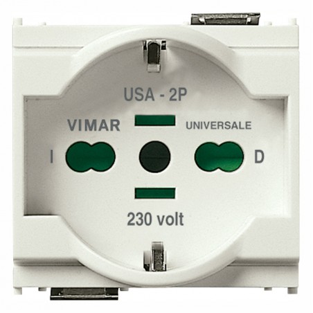 FRUTTO VIMAR PRESA SCHUKO 16A+TERRA CENTRALE DA INCASSO 10/16A 250V SERIE IDEA