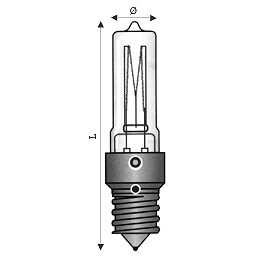 lampade alogene tubolari uv-stop 203v e14 eco30utilizzo senza ulteriore protezione .bassa pressione.temperatura di colore 3000°k
