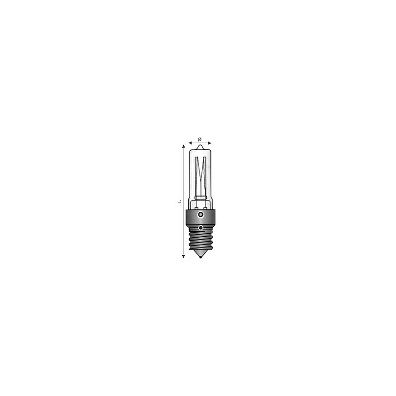 lampade alogene tubolari uv-stop 203v e14 eco30utilizzo senza ulteriore protezione .bassa pressione.temperatura di colore 3000°k