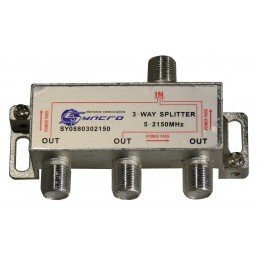 PARTITORE 1 INGR. 3 OUT CONN. "F"  5-2150MHZ SYNCRO