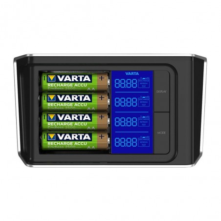 LCD ULTRA FAST CHARGER  + 4 AA 2400MAH VARTA