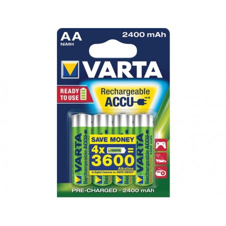 PILE VARTA RICARICABILE STILO AA 1.2V 2400MAH NI-MH BL. 4 56756101404