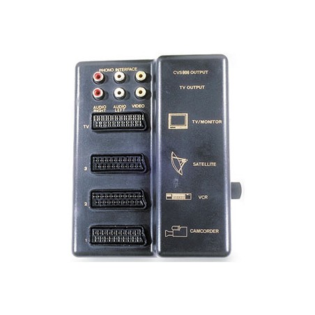 1302 SCART SWITCH BOX 3IN/3OUT
