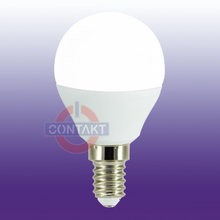 LAMPADA LED SFERA ALTA EFFICIENZA 6W 560LMN E14 3000K 30000H CONTAKT