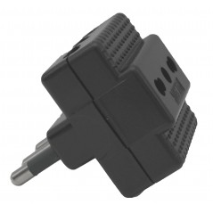 3181N ADATTATORE BIPASSO 16A+T 10A/16A  NERO FORMA