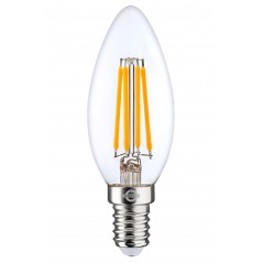 LAMPADA LED-FILO CONTAKT OLIVA C37 ALTA EFFICIENZA 4W  470LM E14 SMERIGLI.4000K