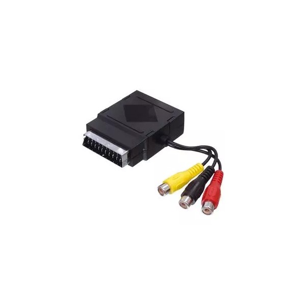 ADATTATORE PRESA SCART/ SPINA SCART + 3 SPINE RCA