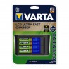 LCD ULTRA FAST CHARGER  + 4 AA 2400MAH VARTA